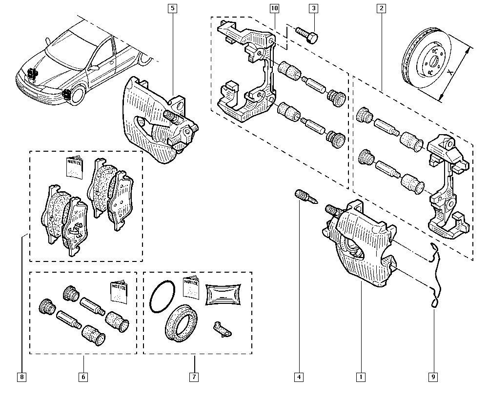 RENAULT 410607690R - Kit pastiglie freno, Freno a disco www.autoricambi360.it