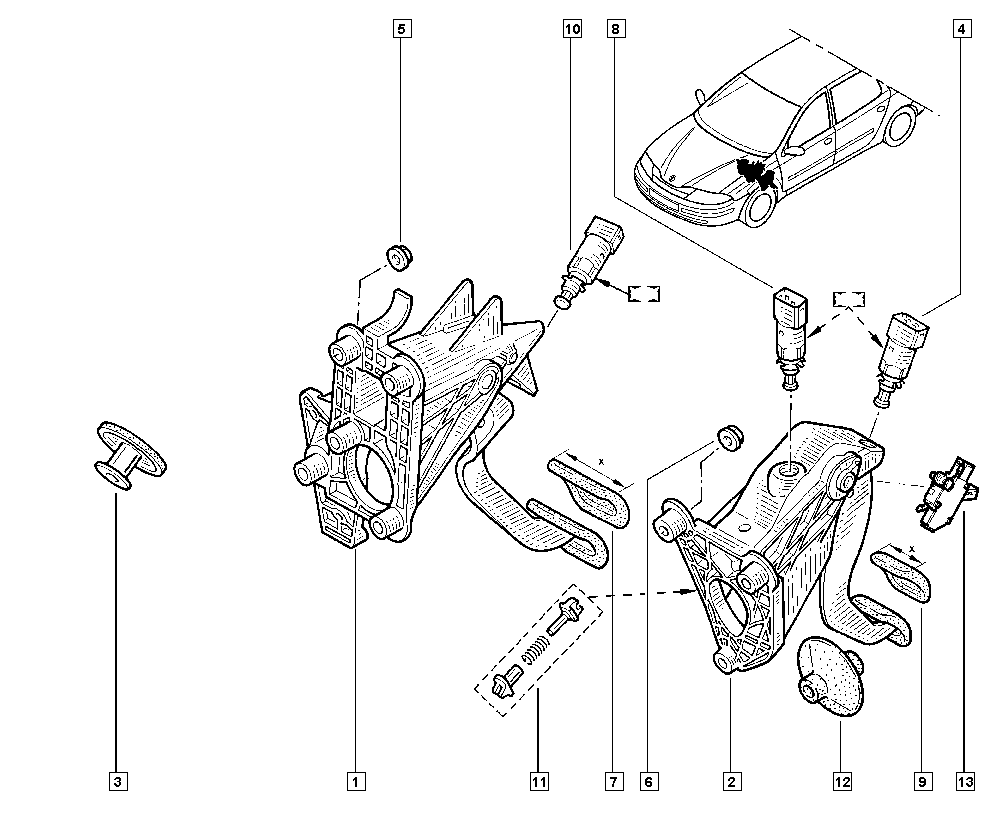 RENAULT 82 00 110 895 - Innesto, Comando disinnesto frizione www.autoricambi360.it