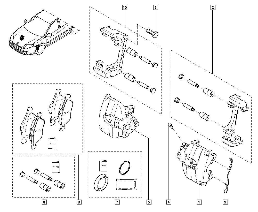 RENAULT 41060-0012R - Kit pastiglie freno, Freno a disco www.autoricambi360.it
