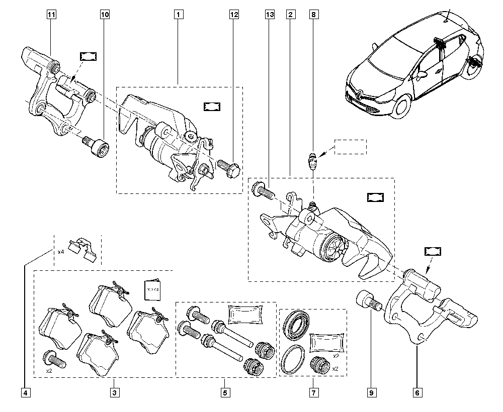 RENAULT 440605713R - Kit pastiglie freno, Freno a disco www.autoricambi360.it
