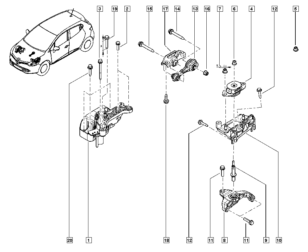 RENAULT 112202847R - Sospensione, Motore www.autoricambi360.it