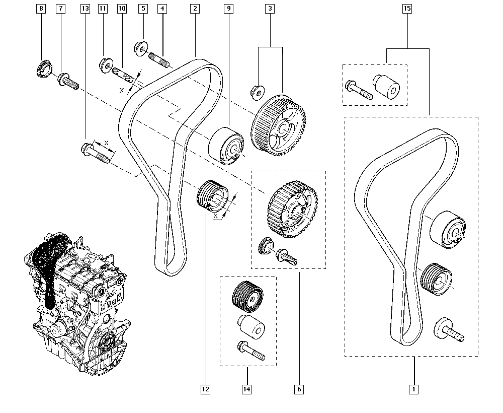 RENAULT 13 07 062 46R - Rullo tenditore, Cinghia dentata www.autoricambi360.it
