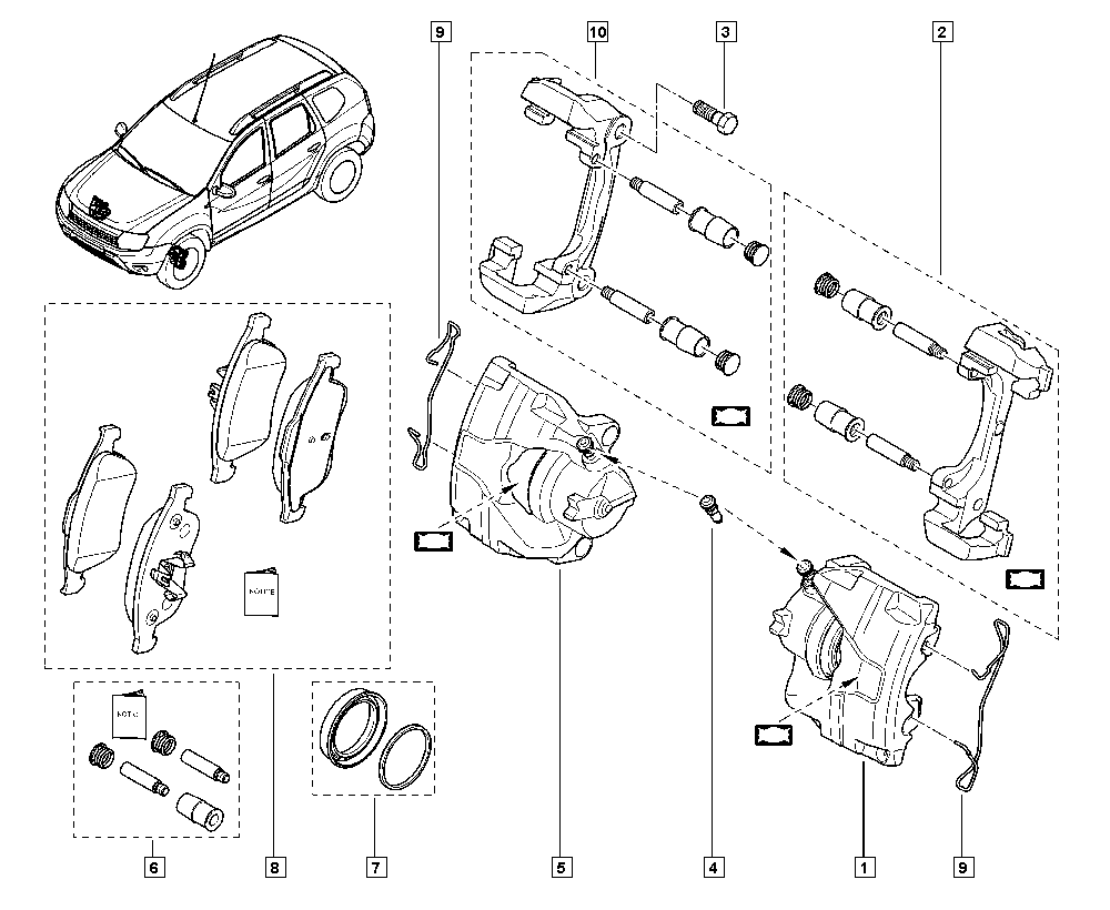 RENAULT 41060-7115R - Kit pastiglie freno, Freno a disco www.autoricambi360.it