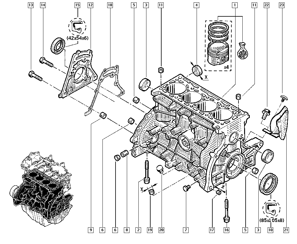 RENAULT 12 27 974 03R - Anello di tenuta, vite di scarico olio www.autoricambi360.it