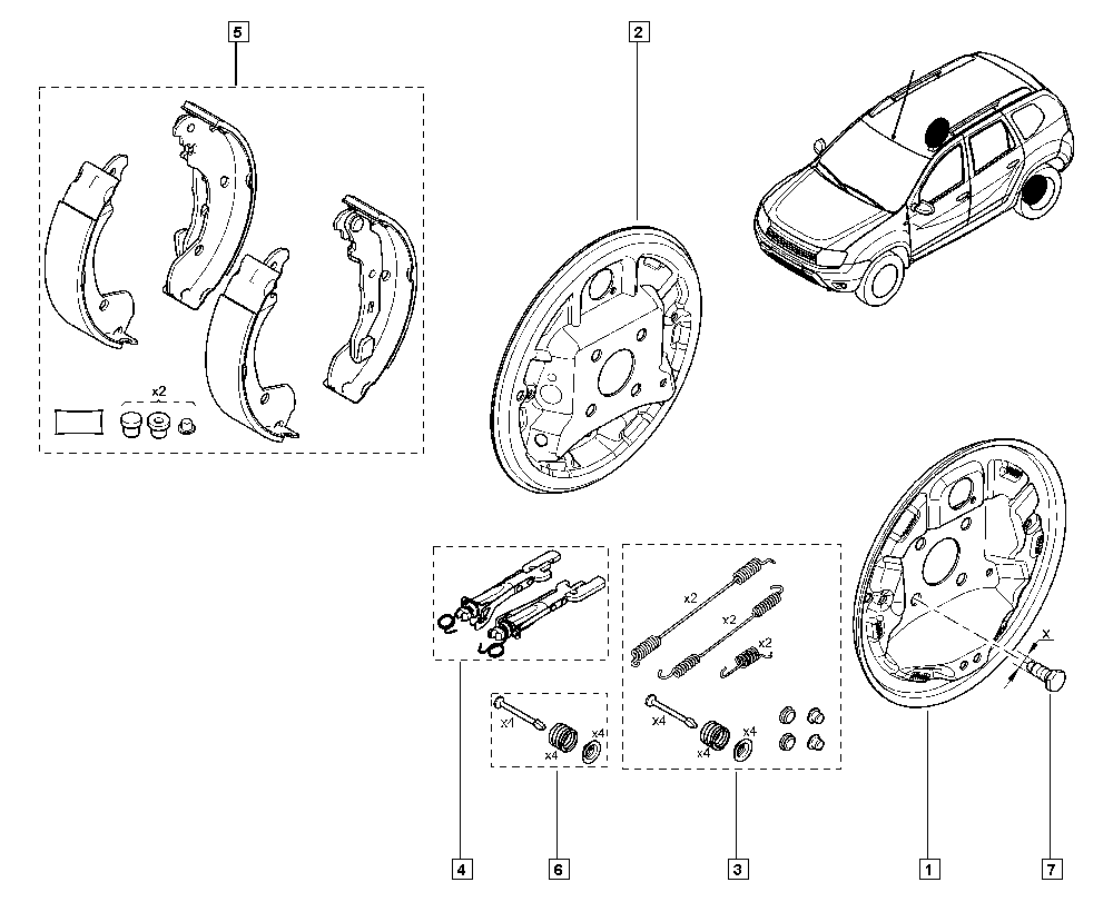 RENAULT 77 01 210 109 - Kit ganasce freno www.autoricambi360.it