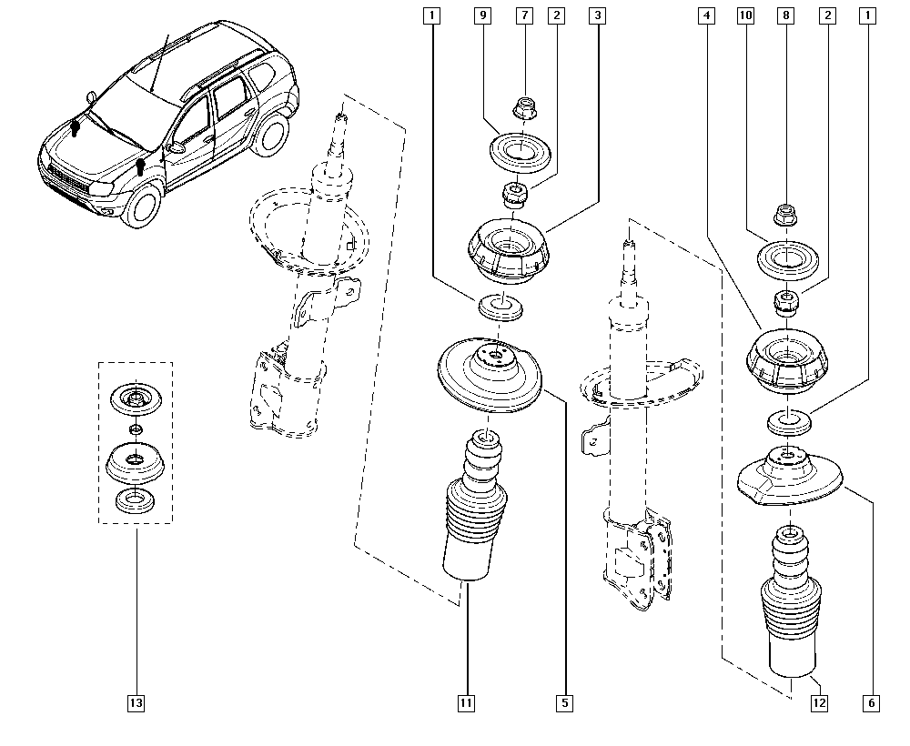 RENAULT 543A06915R - Supporto ammortizzatore a molla www.autoricambi360.it