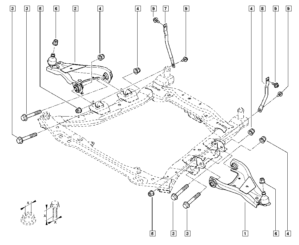 RENAULT 54 50 012 25R - Braccio oscillante, Sospensione ruota www.autoricambi360.it