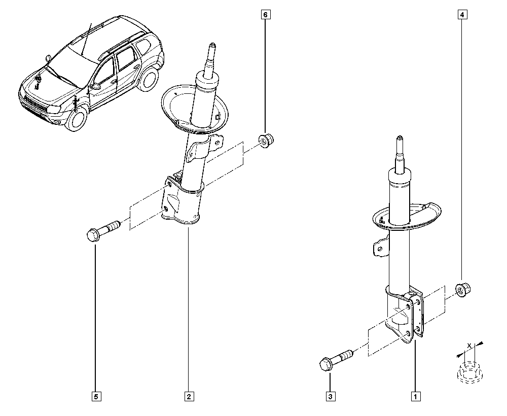 RENAULT 543025648R - Ammortizzatore www.autoricambi360.it