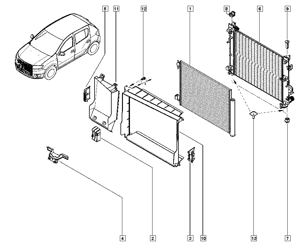 RENAULT 9210 064 54R - Condensatore, Climatizzatore www.autoricambi360.it