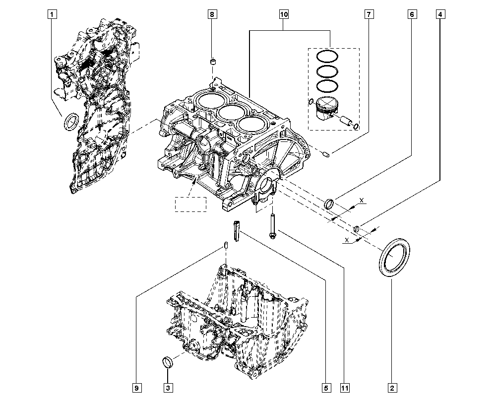 RENAULT 13 51 0ED 000 - Paraolio, Albero a gomiti www.autoricambi360.it