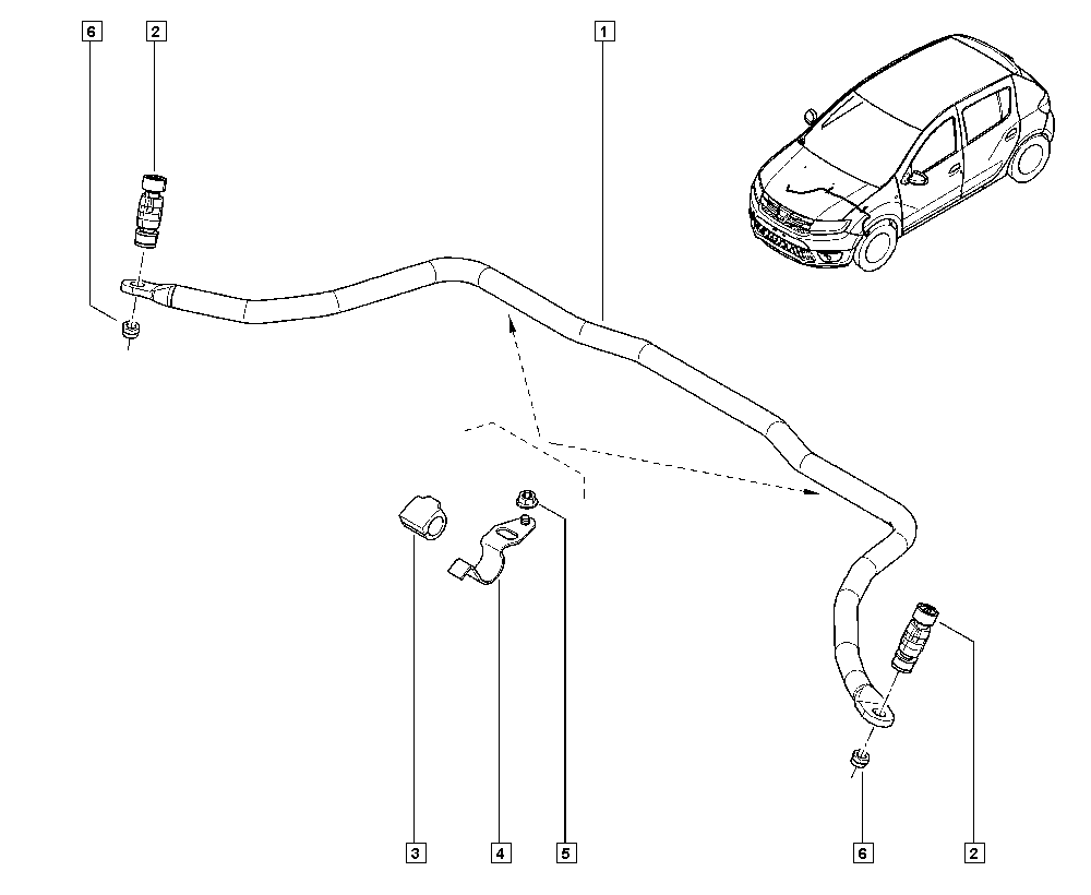 RENAULT 82 00 277 960 - Asta / Puntone, Stabilizzatore www.autoricambi360.it