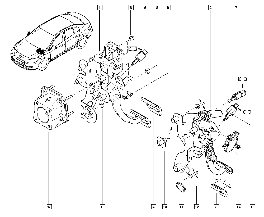 RENAULT 25 32 092 43 R - Interruttore luce freno www.autoricambi360.it