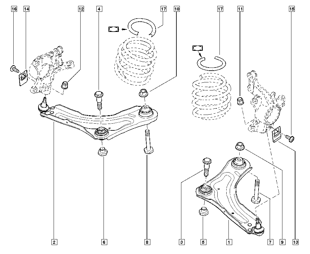 RENAULT 54 50 086 82R* - Braccio oscillante, Sospensione ruota www.autoricambi360.it
