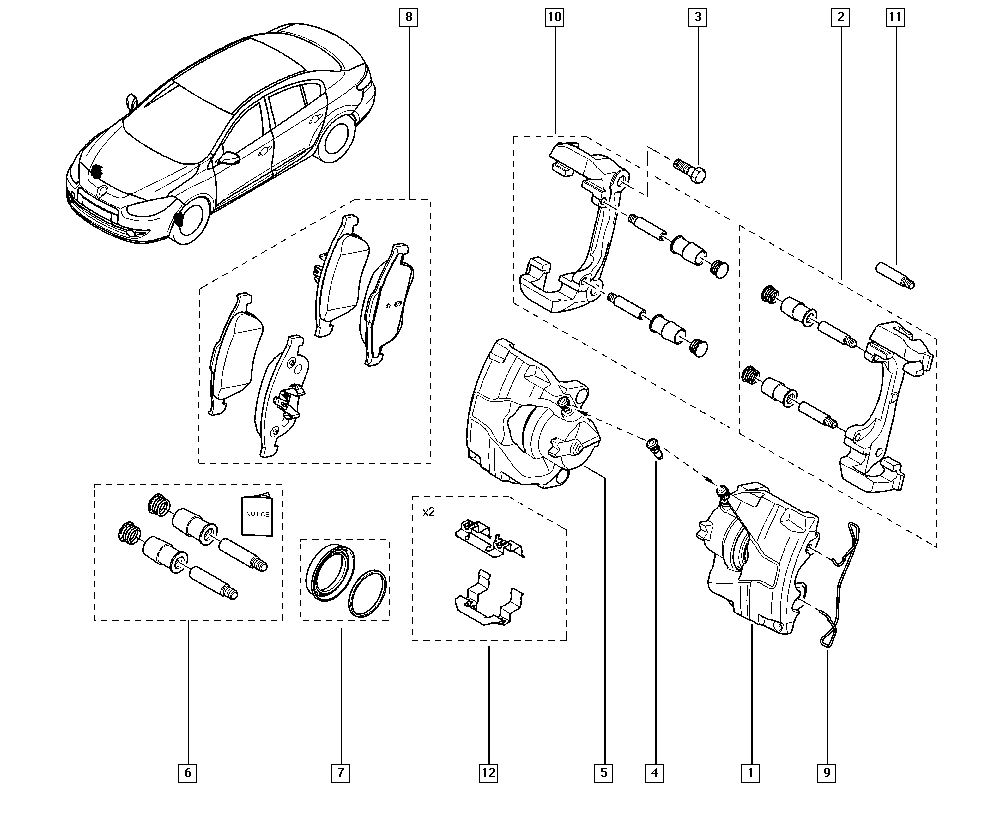 RENAULT 41060-7115R - Kit pastiglie freno, Freno a disco www.autoricambi360.it