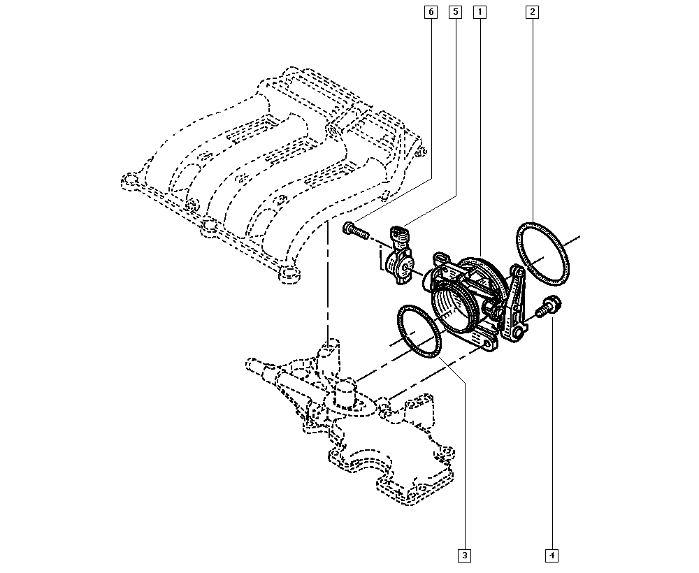 RENAULT 77 01 044 743 - Sensore, Regolazione valvola farfalla www.autoricambi360.it