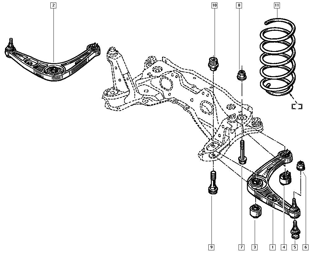 RENAULT 60 25 307 650 - Braccio oscillante, Sospensione ruota www.autoricambi360.it