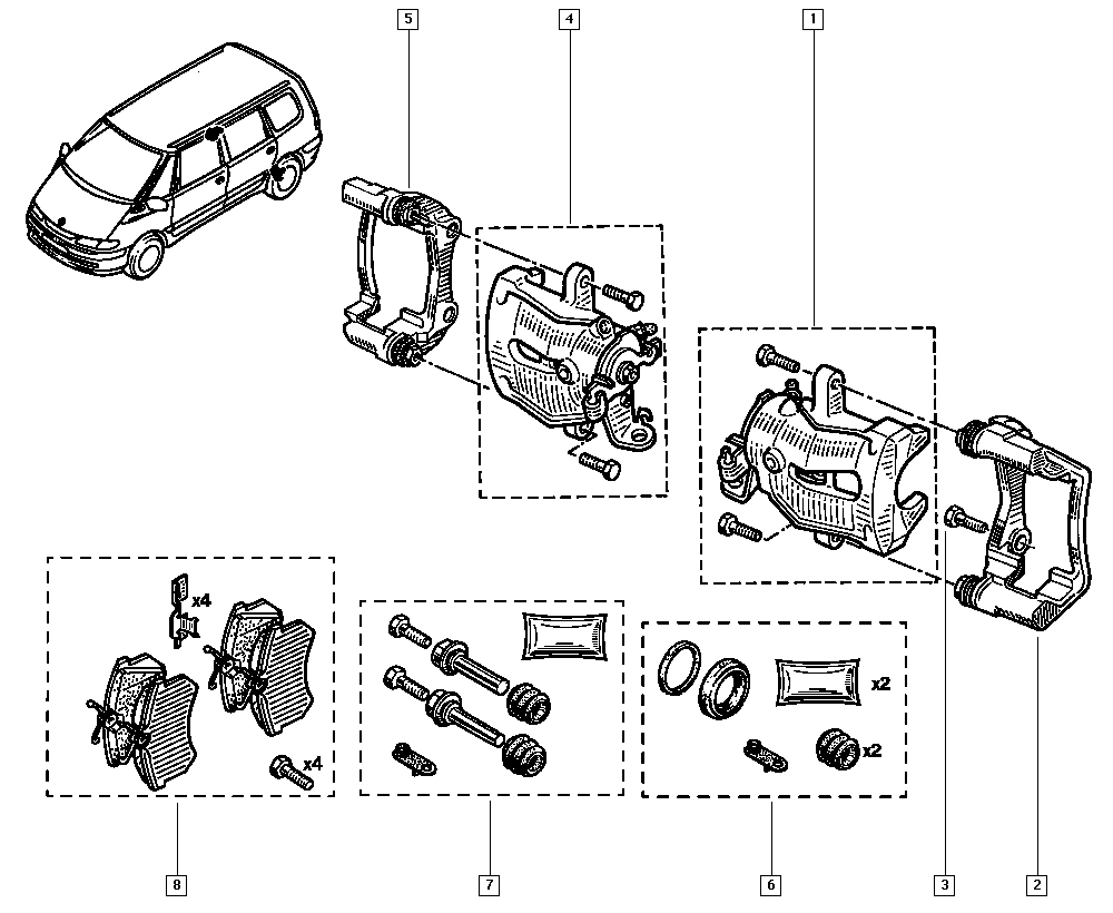 RENAULT 6025371650 - Kit pastiglie freno, Freno a disco www.autoricambi360.it