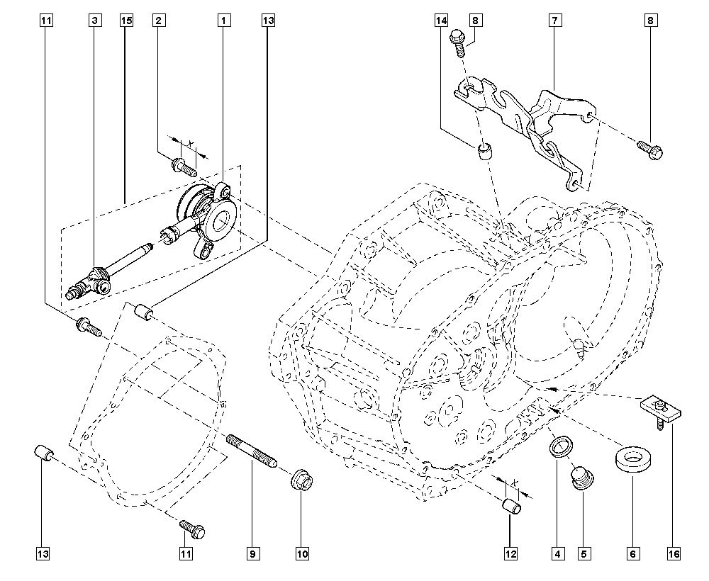 RENAULT 82 01 290 863 - Dispositivo disinnesto centrale, Frizione www.autoricambi360.it