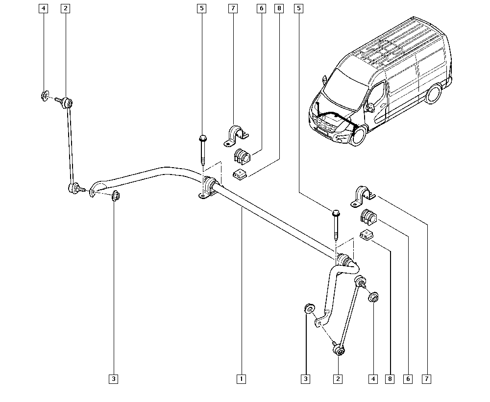 RENAULT 54 61 800 04R - Asta / Puntone, Stabilizzatore www.autoricambi360.it