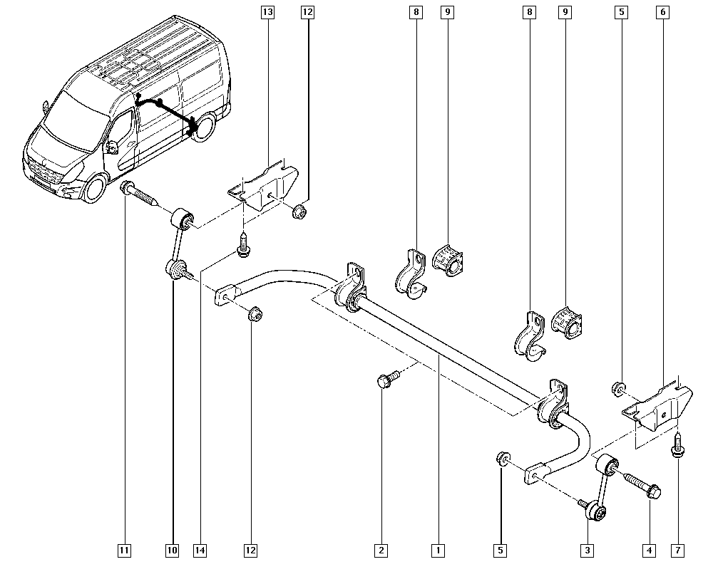RENAULT 55 11 000 19R - Asta / Puntone, Stabilizzatore www.autoricambi360.it