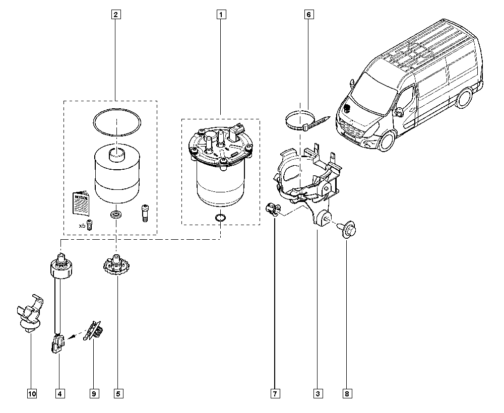 RENAULT 16 40 388 99R - Filtro carburante www.autoricambi360.it