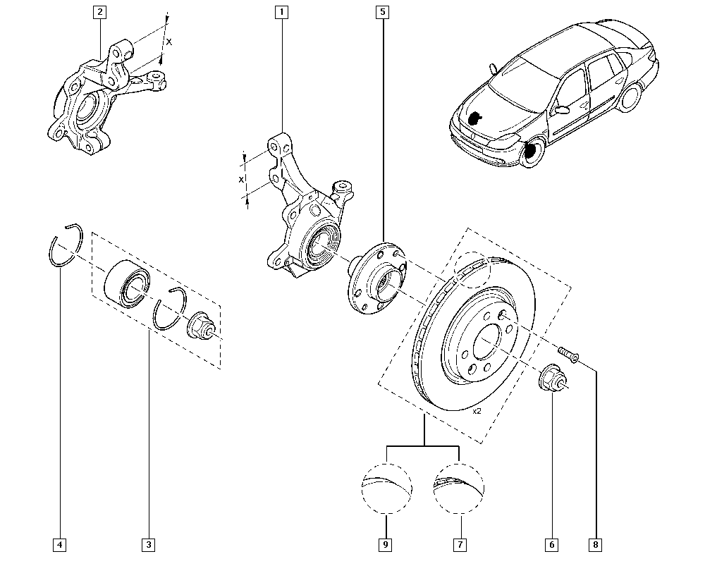 RENAULT 7700677758 - Kit cuscinetto ruota www.autoricambi360.it