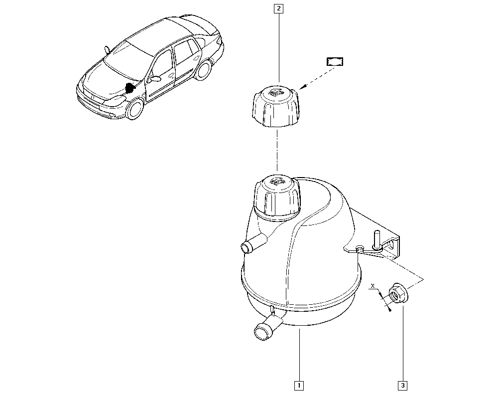 RENAULT 7701470460 - Serbatoio compensazione, Refrigerante www.autoricambi360.it