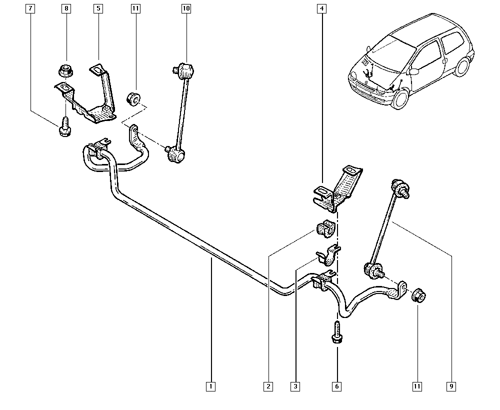 RENAULT 82 00 714 446 - Asta / Puntone, Stabilizzatore www.autoricambi360.it