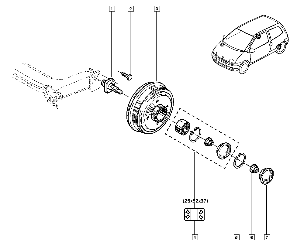 RENAULT 7701205812 - Kit cuscinetto ruota www.autoricambi360.it