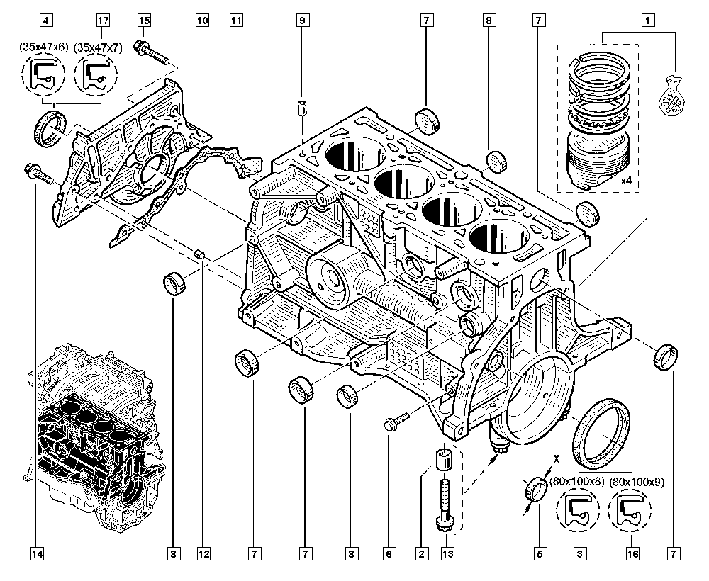 RENAULT 77 01 475 009 - Paraolio, Albero a camme www.autoricambi360.it