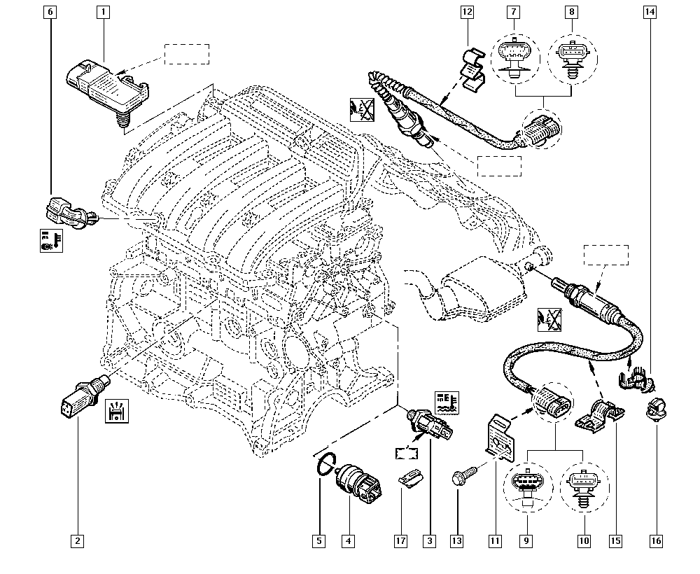 RENAULT 82 00 719 629 - Sensore, Pressione alimentazione www.autoricambi360.it
