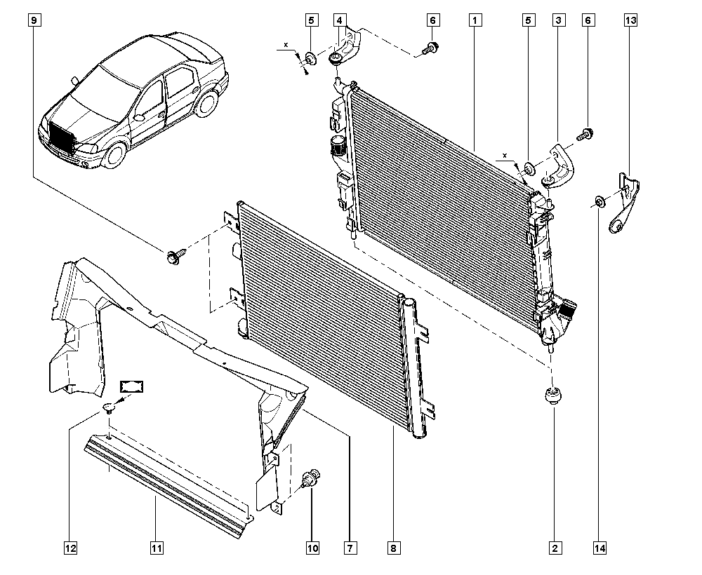 RENAULT 921007794R - Condensatore, Climatizzatore www.autoricambi360.it