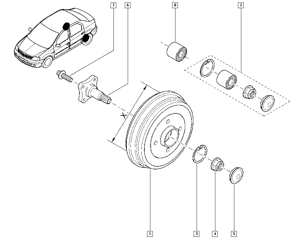 RENAULT 7703066035 - Kit cuscinetto ruota www.autoricambi360.it