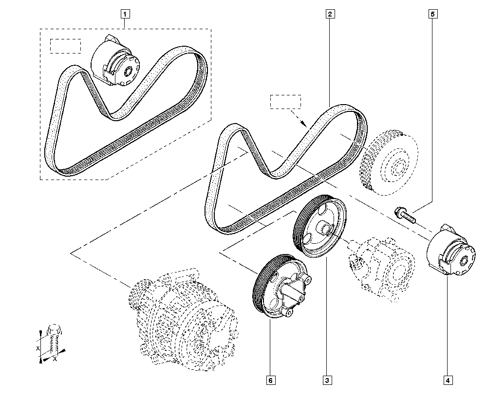 RENAULT 11 72 036 94R - Kit Cinghie Poly-V www.autoricambi360.it