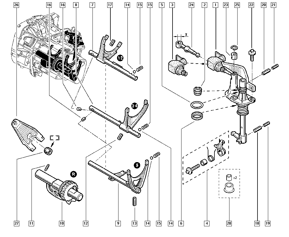 RENAULT 7700112818 - Forcella disinnesto frizione www.autoricambi360.it