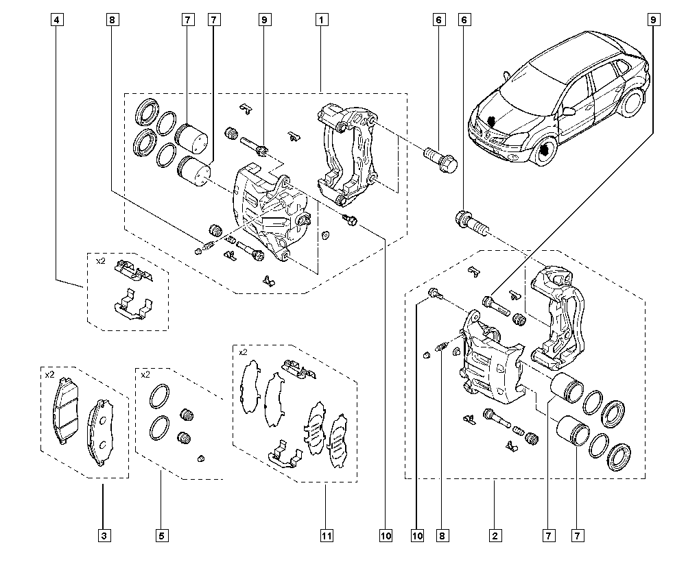 RENAULT 410603072R - Kit pastiglie freno, Freno a disco www.autoricambi360.it