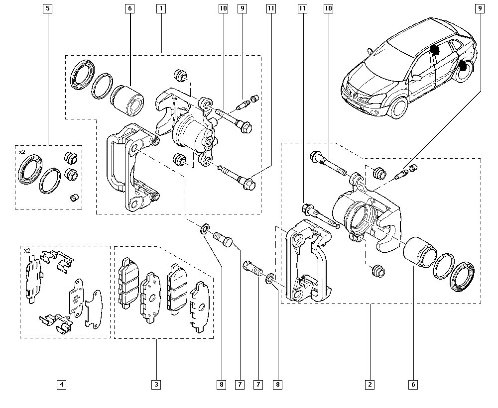 RENAULT 410601408R - Kit pastiglie freno, Freno a disco www.autoricambi360.it