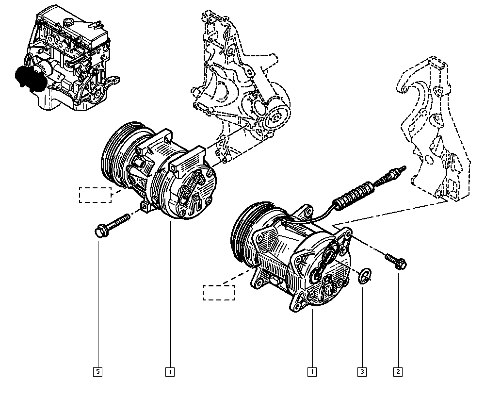RENAULT 77 00 103 536 - Compressore, Climatizzatore www.autoricambi360.it