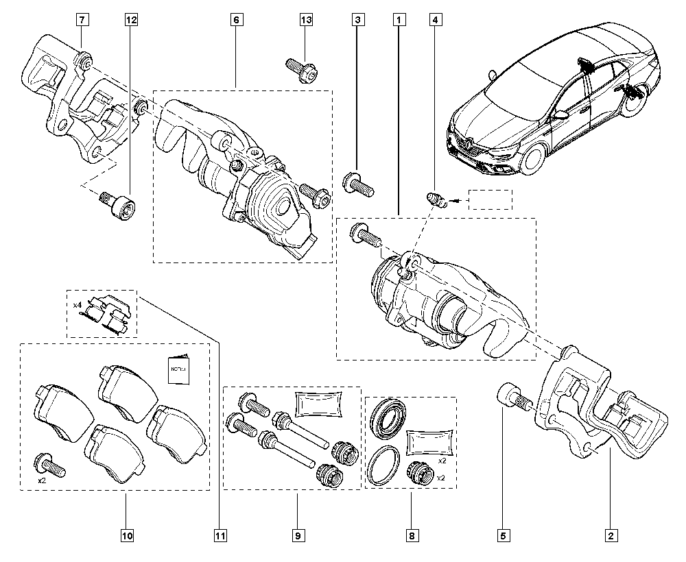 RENAULT 44 06 035 58R - Kit pastiglie freno, Freno a disco www.autoricambi360.it