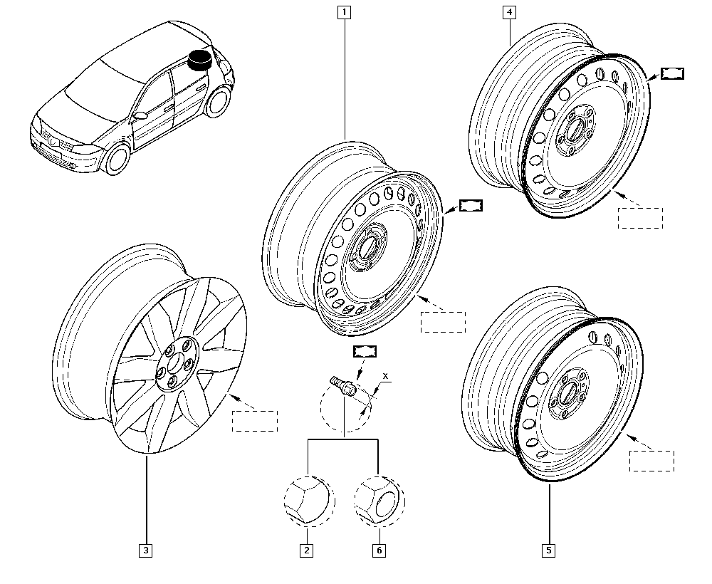 RENAULT 82 00 610 460 - Bullone ruota www.autoricambi360.it