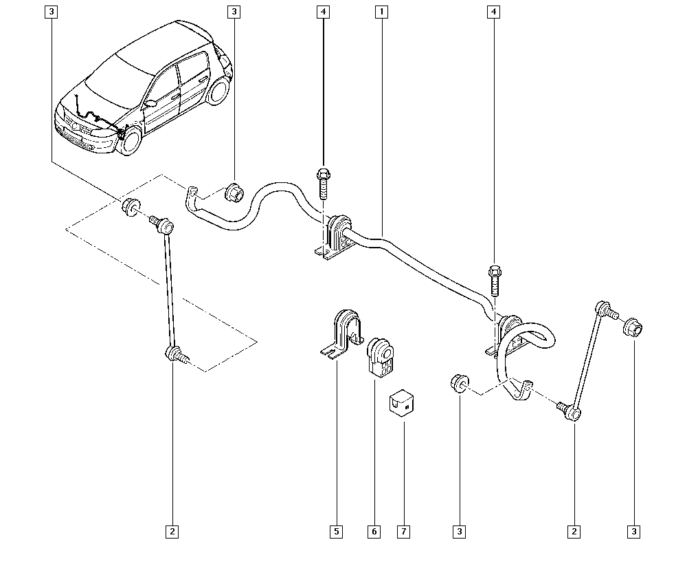 RENAULT 82 00 669 065 - Asta / Puntone, Stabilizzatore www.autoricambi360.it
