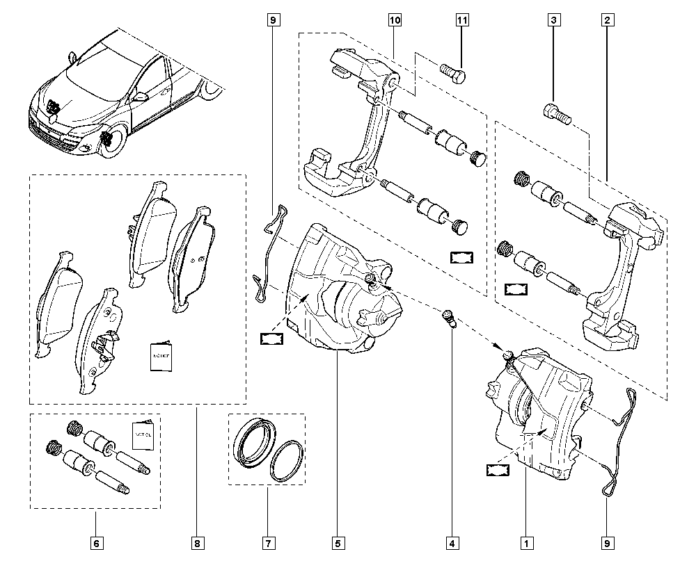 RENAULT 410600379R - Kit pastiglie freno, Freno a disco www.autoricambi360.it