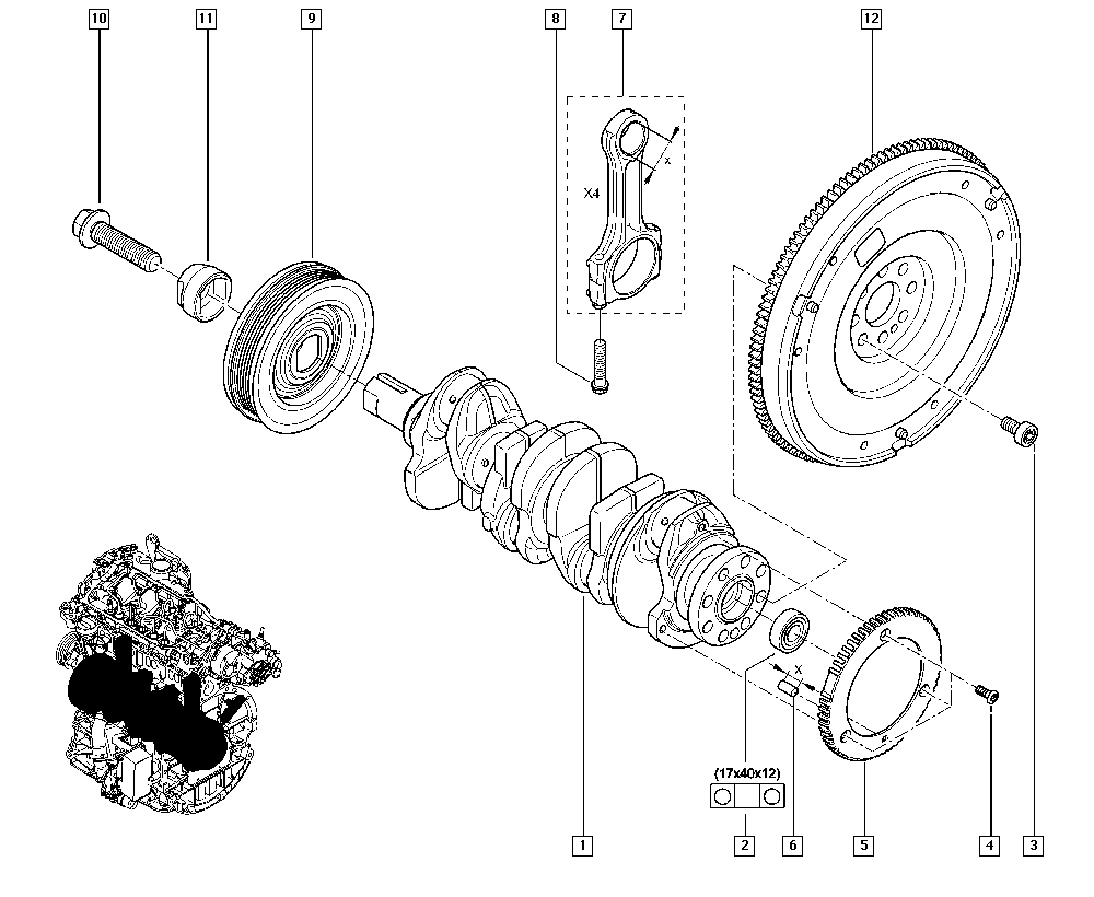 MOVIS AST9351 - Puleggia cinghia, Albero a gomiti www.autoricambi360.it