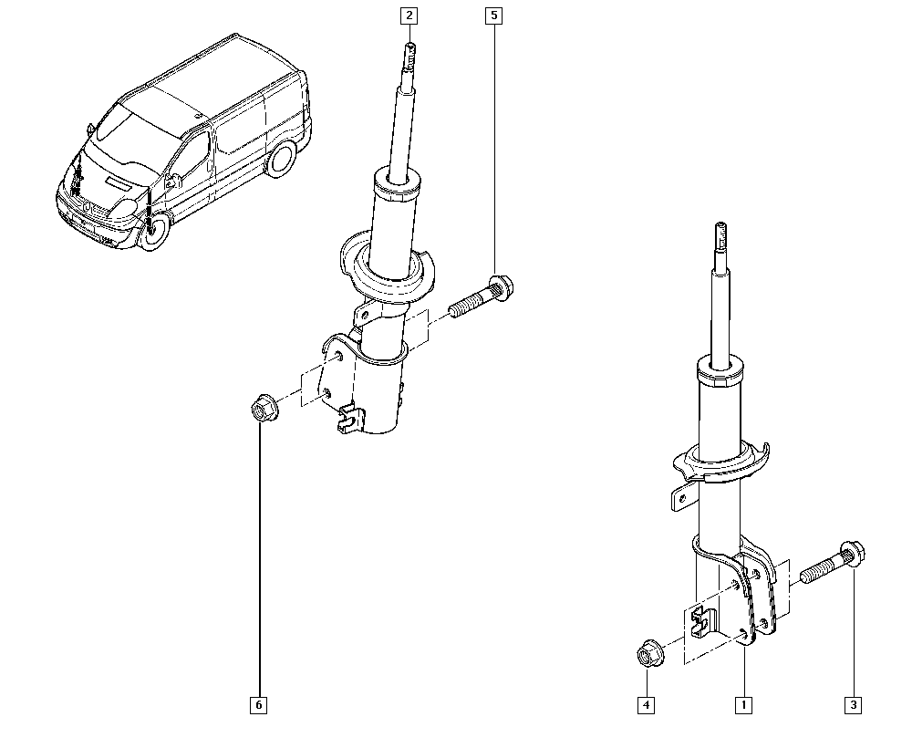 RENAULT 82 00 728 279 - Ammortizzatore www.autoricambi360.it