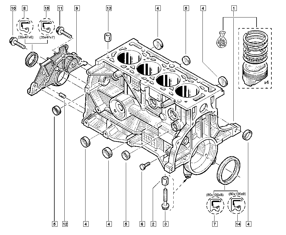 Elring 431.420 - Paraolio, Albero a gomiti www.autoricambi360.it
