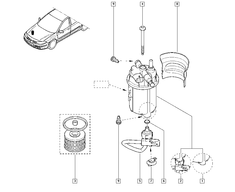 RENAULT 7701478972 - Filtro carburante www.autoricambi360.it