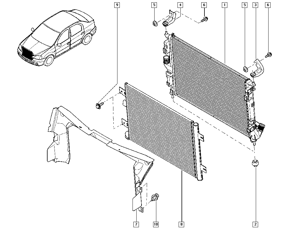 AHE 43425 - Condensatore, Climatizzatore www.autoricambi360.it