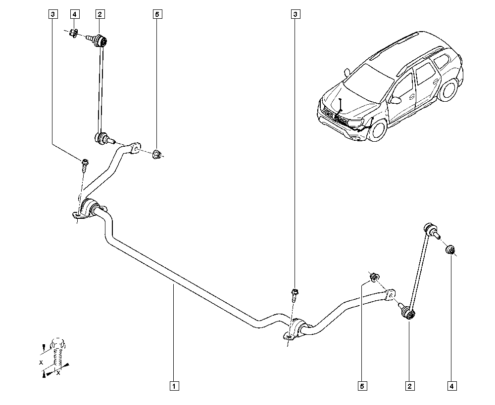 RENAULT 55 11 030 22R - Asta / Puntone, Stabilizzatore www.autoricambi360.it