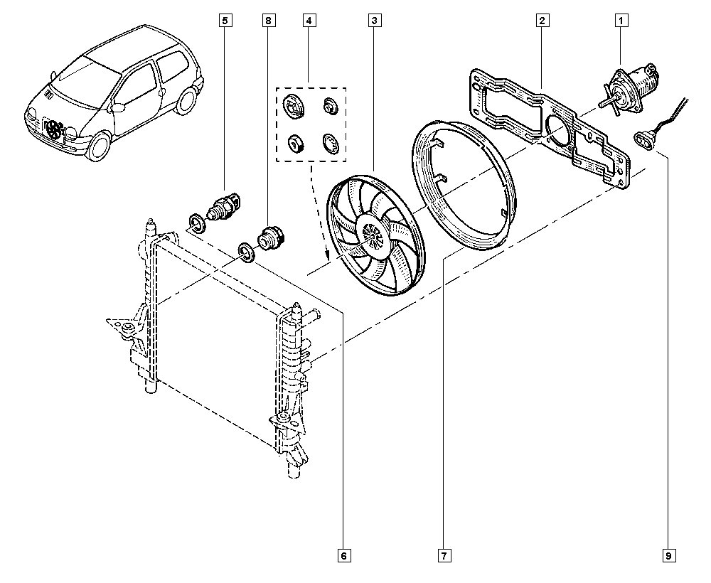 RENAULT 77 00 782 503 - Termocontatto, Ventola radiatore www.autoricambi360.it