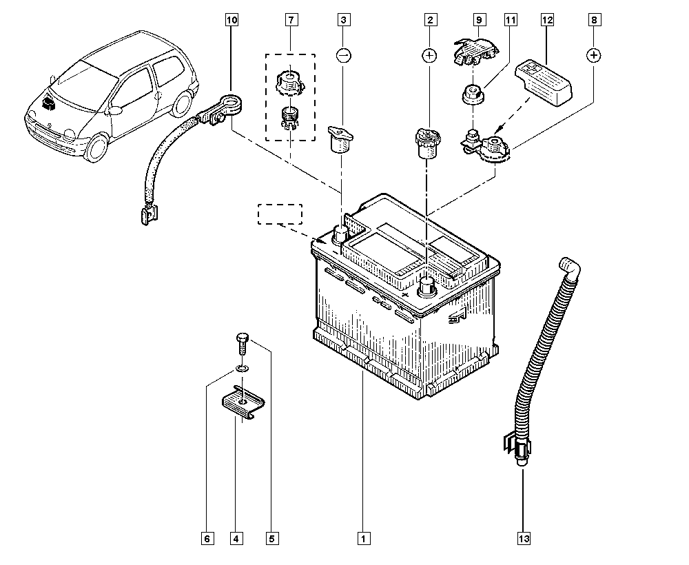 RENAULT 7711238596 - Batteria avviamento www.autoricambi360.it